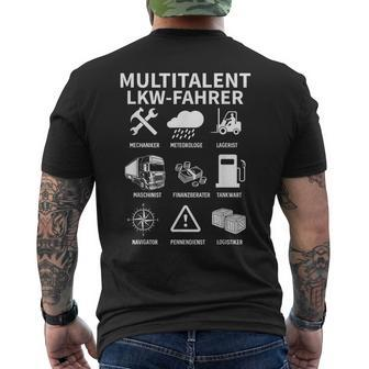 Multitalent Truck Driver Driver Driver T-Shirt mit Rückendruck - Seseable