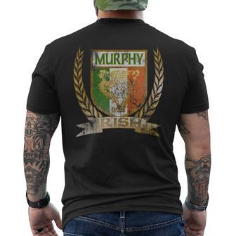 Murphy Irish Family Crest St Patrick's Day St Paddy Mens Back Print T-shirt - Thegiftio UK