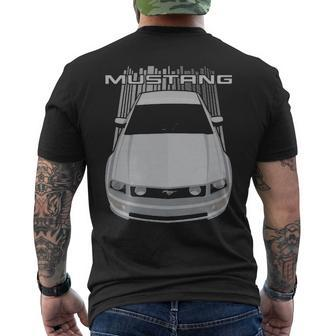 Mustang Gt 2005 To 2009 Silver Mens Back Print T-shirt - Thegiftio UK
