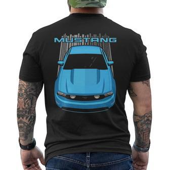 Mustang Gt 2010 To 2012 Grabber Blue Mens Back Print T-shirt - Thegiftio UK