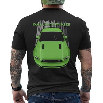 Mustang Gt 2013 To 2014 Green Mens Back Print T-shirt - Thegiftio UK