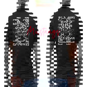 Mustangs School Sports Fan Team Spirit Men's T-shirt Back Print - Seseable