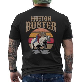 Mutton Busting Youth Rodeo Sheep Riding Event Buster Men's T-shirt Back Print - Monsterry DE