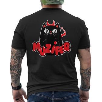 Muzifer I Cat Kitten Lucifer Devil Luzifer S T-Shirt mit Rückendruck - Seseable