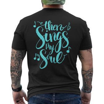 Then Sings My Soul Music Notes Men's T-shirt Back Print - Monsterry