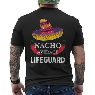 Nacho Average Lifeguard Cinco De Mayo Sombrero Men's T-shirt Back Print - Monsterry