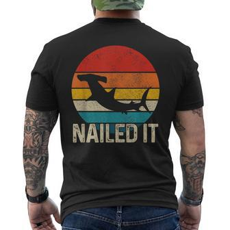 Nailed It Hammerhead Shark Vintage Fishing Men's T-shirt Back Print - Monsterry UK