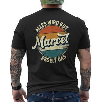 Name Marcel Alles Wird Gut Marcel Regelt Das S T-Shirt mit Rückendruck - Seseable