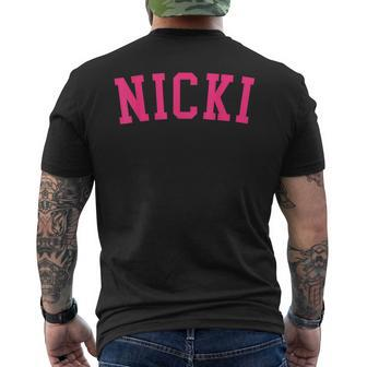 Name Nicki Personalized I Love Nicki Vintage Retro Men's T-shirt Back Print - Seseable