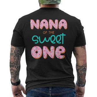 Nana Of The Sweet One First Birthday Matching Family Donut Men's T-shirt Back Print - Thegiftio UK