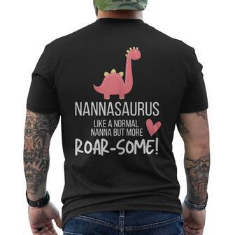 Nannasaurus Like A Normal Nanna But More Roarsome Dinosaur Men's T-shirt Back Print - Thegiftio UK