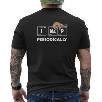 I Nap Periodically Science Sloth Periodic Table Nap Mens Back Print T-shirt - Thegiftio UK