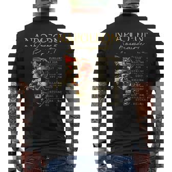 Napoleon Bonaparte World Tour Military History Lover Men's T-shirt Back Print | Mazezy