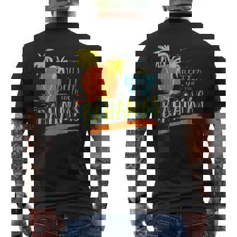 Nassau Bahamas Flag Souvenir Travel Vacation Cruise Bahamian Mens Back Print T-shirt - Thegiftio UK