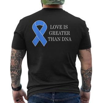 National Foster Care Month Blue Ribbon Love Men's T-shirt Back Print - Monsterry CA