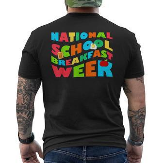 National School Breakfast Week 2024 Breakfast Men's T-shirt Back Print | Mazezy