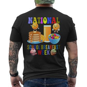 National School Breakfast Week Breakfast Lovers Men's T-shirt Back Print - Monsterry