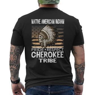 Native American Cherokee Tribe Indian Pride Respect Men's T-shirt Back Print - Monsterry