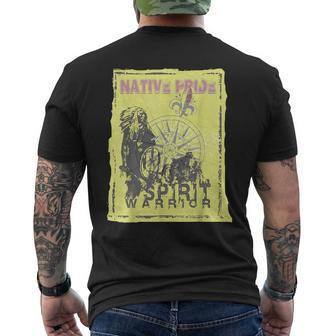 Native American Pride The Spirit Warrior Men's T-shirt Back Print - Monsterry UK