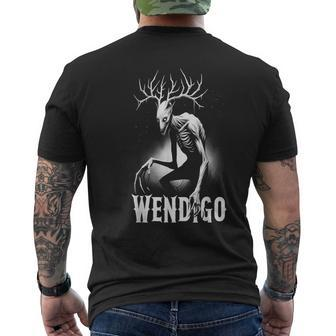 Native American Wendigo Cryptid Folklore Men's T-shirt Back Print - Seseable