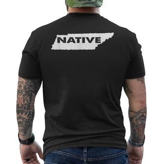 Native Tennessee State Pride Outline Men's T-shirt Back Print - Monsterry AU