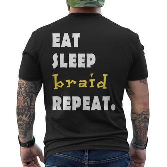 Natural Hair Braids Braider Men's T-shirt Back Print - Monsterry AU