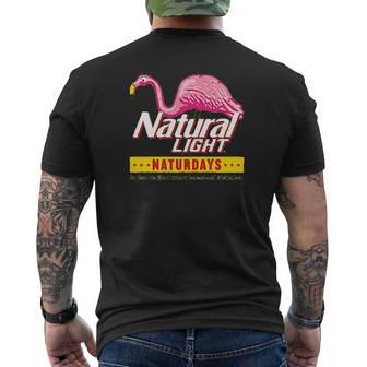 Natural Light Naturdays Flamingo Mens Back Print T-shirt - Thegiftio UK