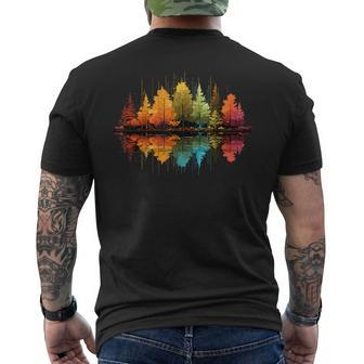 Nature Reflection Forest Trees Outdoor Wildlife Men's T-shirt Back Print - Monsterry CA