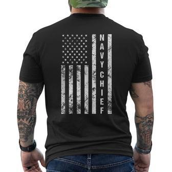 Navy Chief Sleeveless Us Flag Navy Chief Men's T-shirt Back Print - Monsterry