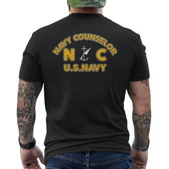 Navy Counselor Nc Men's T-shirt Back Print | Mazezy