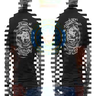 Navy Disabled Veteran Shield Men's T-shirt Back Print - Monsterry