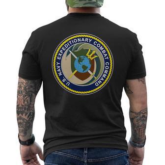 Navy Expeditionary Combat Command Veteran Patch Men's T-shirt Back Print - Monsterry DE