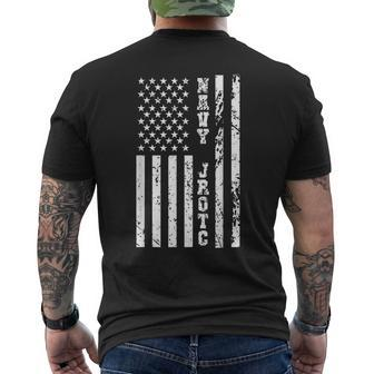 Navy Jrotc United States Navy Junior Rotc W Us Flag Men's T-shirt Back Print - Monsterry