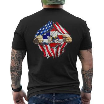 Navy Seabee Hands Usa Flag Men's T-shirt Back Print - Monsterry CA