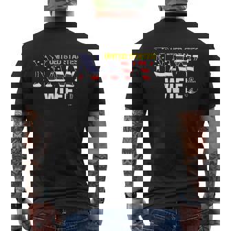 Navy Wife V2 Mens Back Print T-shirt - Thegiftio