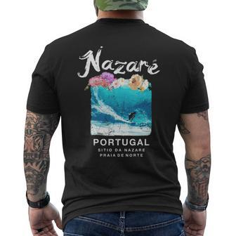 Nazare Portugal Big Wave Surfing Vintage Surf Men's T-shirt Back Print | Mazezy CA