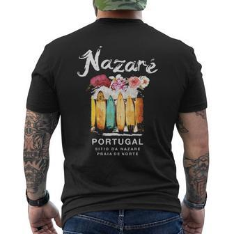 Nazare Portugal Surfing Vintage Men's T-shirt Back Print | Mazezy AU