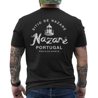 Nazare Portugal Vintage Surfing Men's T-shirt Back Print | Mazezy DE