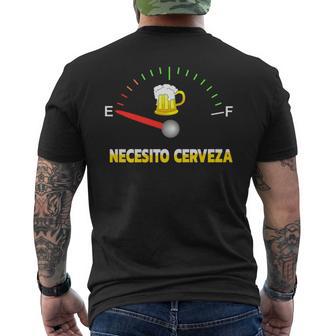 Necesito Cerveza I Need Beer In Spanish Men's T-shirt Back Print - Monsterry UK