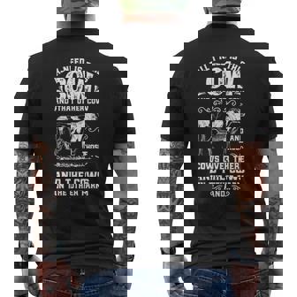 All I Need Is This Cow Farmer Women Men Dairy Farm Men's T-shirt Back Print | Mazezy