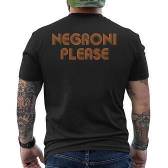 Negroni Please Drink Party Retro Cute Streetwear Men's T-shirt Back Print - Thegiftio UK