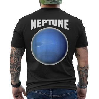 Neptune Solar System Planet Men's T-shirt Back Print - Monsterry AU
