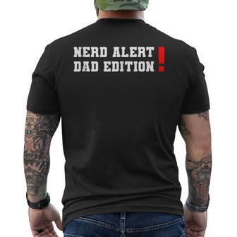 Nerd Alert Geeky Dad Men's T-shirt Back Print - Monsterry