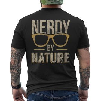 Nerd Nerdy By Nature Eyeglasses Frames Men's T-shirt Back Print - Monsterry UK