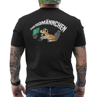 Nerdmännchen Programmer Gaming Meerkat Gamer T-Shirt mit Rückendruck - Seseable