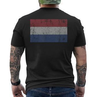 Netherlands Flag Holland Dutch Vlag Van Nederland T Men's T-shirt Back Print - Monsterry