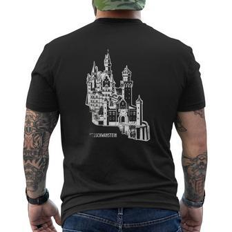 Neuschwanstein Castle Visit Germany T-Shirt Trip Travel Mens Back Print T-shirt - Seseable