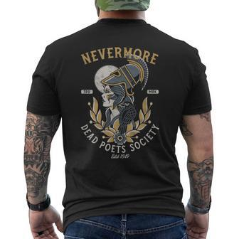 Nevermore Dead Poets Society Vintage Literature Men's T-shirt Back Print - Monsterry CA