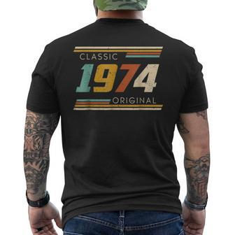 New Classic 1974 Original 50Th Birthday Men's T-shirt Back Print - Seseable