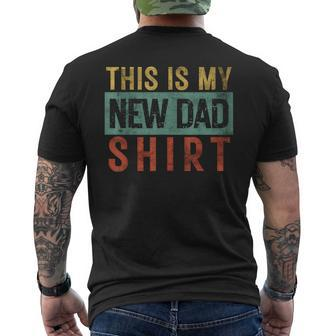 This Is My New Dad Father's Day Birthday Daddy Papa Men's T-shirt Back Print - Thegiftio UK